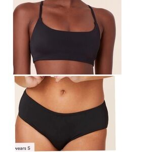 Andie Bikini Set Maui Top Hipster Bottom Black‎ size M NWT